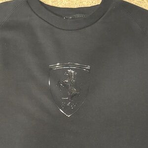 Ferrari Black Sweatshirt with Logo